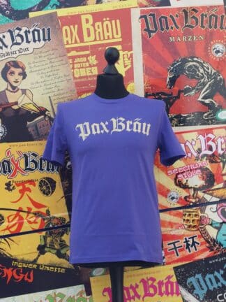 Pax Bräu T-Shirt, Logo Schmied, Purple Love